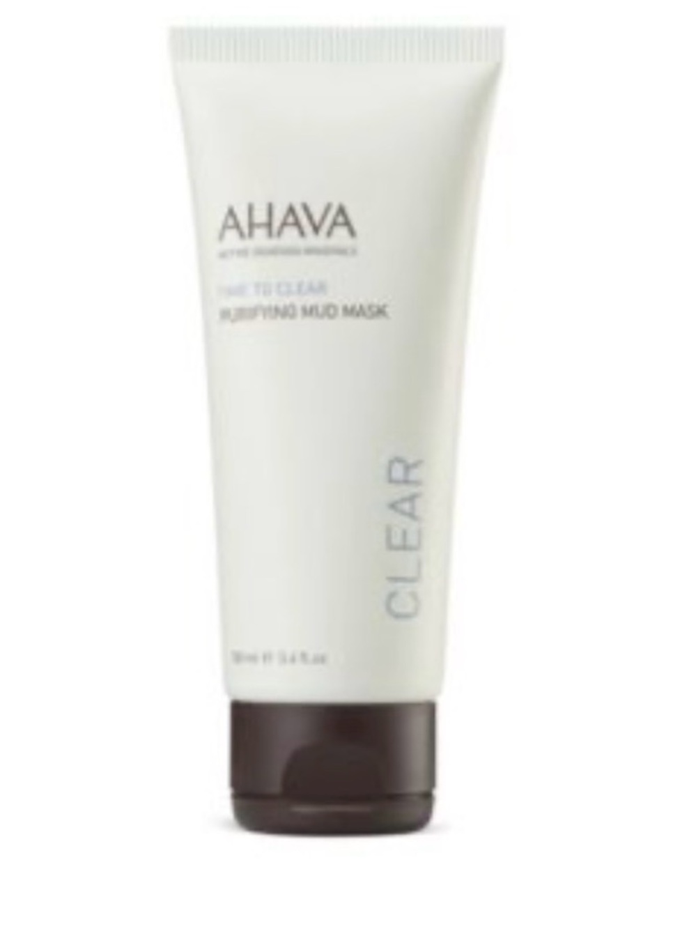 AHAVA Clear Purifying Mud Mask in White with Dark Brown Cap